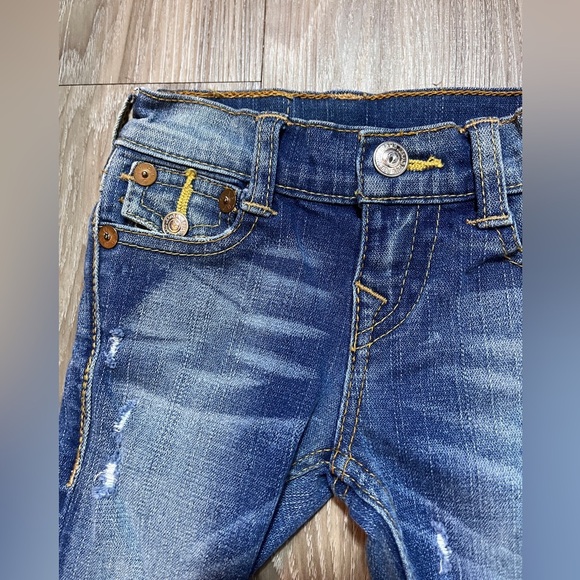 True Religion Blue Slim Julie Distressed Jeans sz 3 - Picture 2 of 6